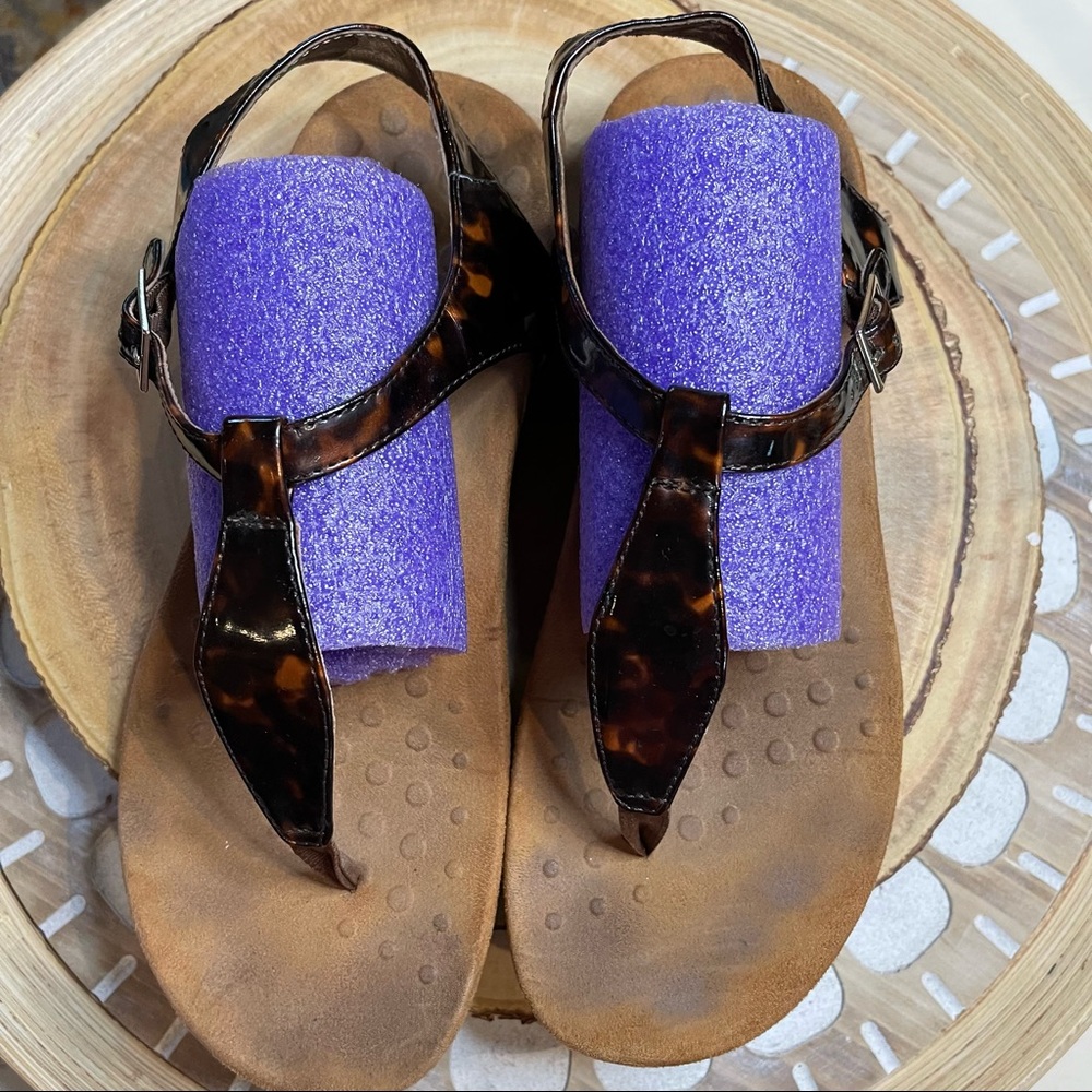 Vionic Rest Paden Backstrap Thong Brown Tortoise - image 3